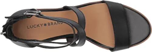 Miniatura 4 de Lucky Brand Sandalias de tacón Ressia con correa al tobillo para mujer