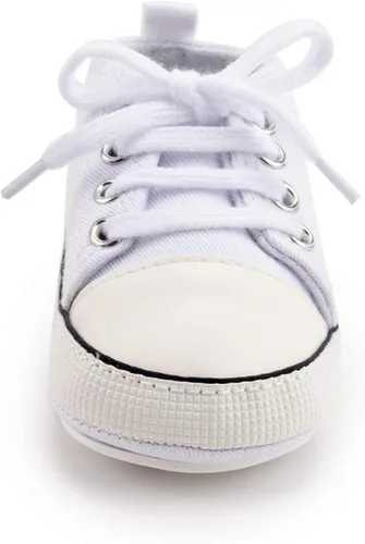 Miniatura 5 de KIDSUN - Zapatos deportivos unisex de caña alta para bebés mezclilla de lona suela antideslizante suaves para los primeros pasos