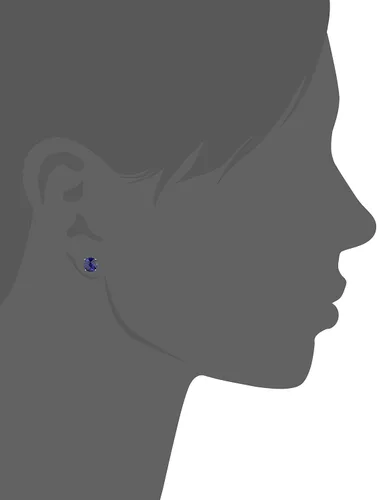 Miniatura 2 de Tienda Collection 10k Gold Round Birthstone Stud Earrings for Women