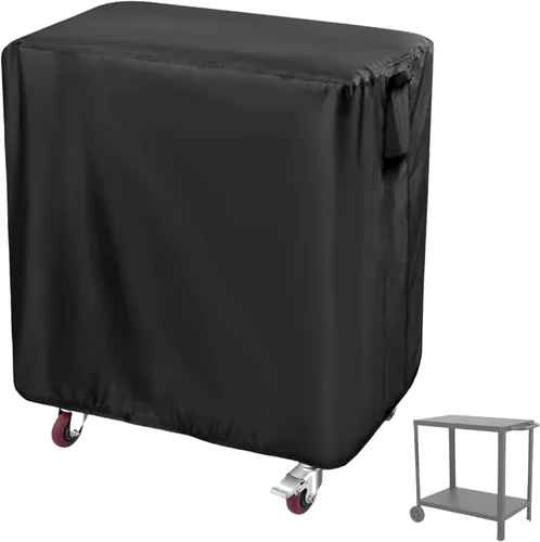 Miniatura 9 de Cubierta de mesa de preparación para mesa de carrito de comedor móvil, 38 pulgadas de alto, cubierta de carrito de barbacoa, cubierta de carrito