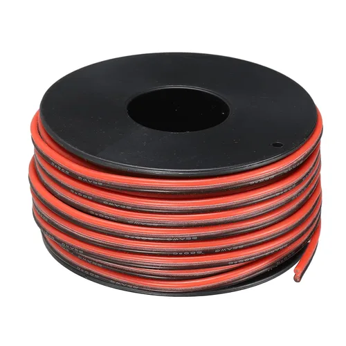 Miniatura 21 de MECCANIXITY Alambre de calibre 14, 2 conductores, alambre de silicona paralelo de 14 AWG, alambre trenzado de alambre de cobre estañado, carrete