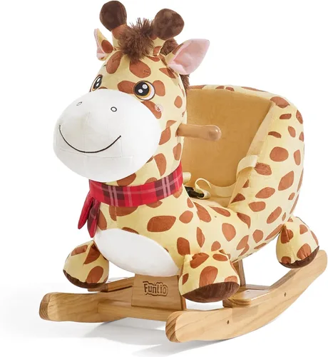 Miniatura 12 de FUNLIO Caballo mecedor de unicornio para bebé, caballo mecedor de unicornio de hadas arco iris para niños pequeños de 6 meses a 3 años, balancín