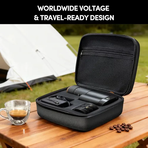 Miniatura 8 de Molinillo de café de rebabas, Wirsh Molino Eléctrico Portátil Geimori T38 Plus, Molinillo de espresso con rebaba cónica, Ajustes de molienda sin