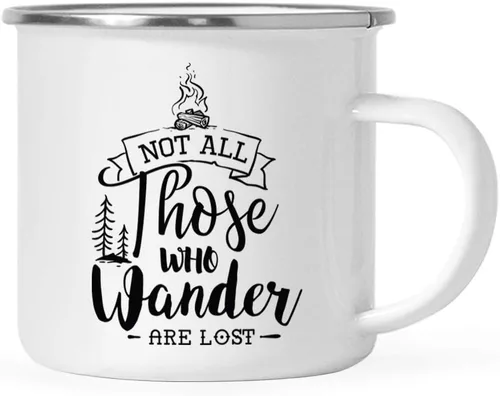 Miniatura 27 de Andaz Press Taza de café de acero inoxidable de 11 onzas, regalo de «And So The Adventure Begins», 1 paquete, cumpleaños, Navidad, exteriores, boda