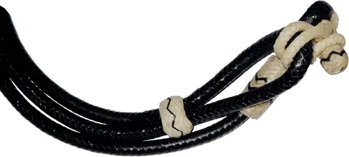 Miniatura 6 de Cuerda negra con nudos naturales, piel cruda, tachuelas de caballo trenzadas a mano Romal Romel Reins hecha a mano, cuerda de rancho/cuerda, 8.5