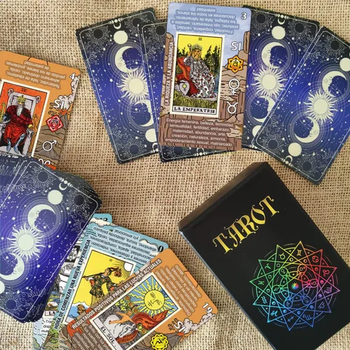 Miniatura 5 de Cartas de Tarot para Principiantes, Juego de Tarot de Aprendizaje, Sin Libro de Guía Necesario, Cartas de Tarot con Significados en Ellas (Español)