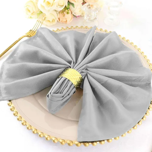 Miniatura 92 de Efavormart - Juego de 5 servilletas de tela de 20 x 20 pulgadas, servilletas de cena naranjas sin costuras, servilletas de mesa de lino lavables