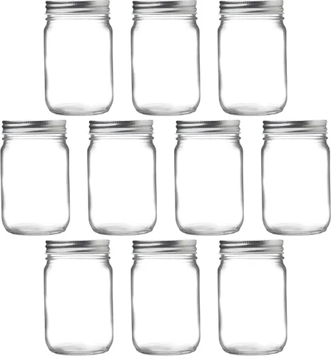 Miniatura 17 de DISCOUNT PROMOS Tarros de vidrio decorativos personalizados de 12 onzas, juego de 50 unidades, tarros de vidrio para avena durante la noche, dulces