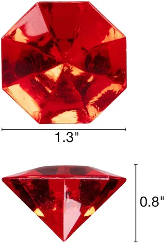 Miniatura 3 de Joyas, gemas de acrílico con forma de diamante, para búsqueda del tesoro (36 unidades)