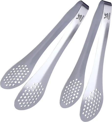 Miniatura 11 de MSY BIGSUNNY Pinzas de cocina para bufé, juego de 3 pinzas de metal para ensalada (color negro, 7 pulgadas, 9 pulgadas y 11 pulgadas)