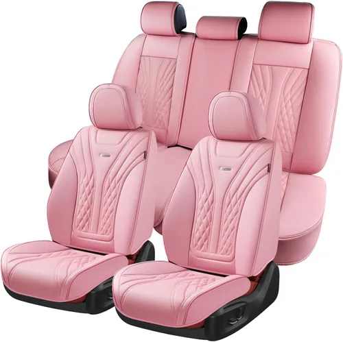 Miniatura 36 de Coverado Juego completo de fundas de asiento de automóvil, fundas de asiento negras para asientos delanteros y traseros de automóvil, protector