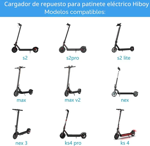 Miniatura 3 de 42V Reemplazo para cargador de patinete eléctrico Hiboy Compatible con Hiboy S2 Pro, S2 Lite, S2, KS4, KS4 Pro, NEX, NEX3, NEX5, Max, Max3, Max V2