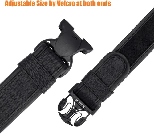 Miniatura 4 de TACNEX Cinturón de Servicio de Tejido de Canasta de 2" con Forro de Gancho 4 Sujetadores Cinturón Interior Reversible de 1.5" para Policía