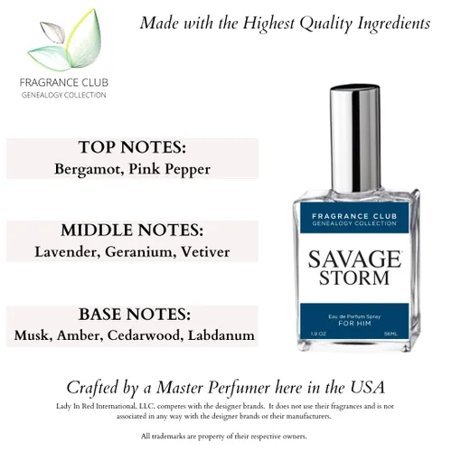 Miniatura 4 de Savage Storm Luxury Inspired 1.9 oz EDP Fresh Spicy Woody Scent para hombres