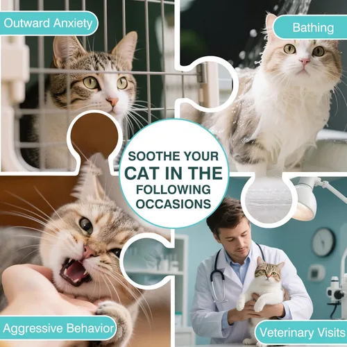 Miniatura 4 de Golosinas calmantes para gatos, 140 masticables suaves para aliviar la ansiedad, el estrés y prevenir las mordeduras, perfectas para viajes