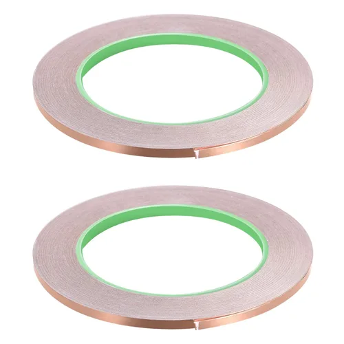 Miniatura 11 de Cinta adhesiva conductora de lámina de cobre de doble cara, [para blindaje EMI, vitrales, circuitos de papel, conexión a tierra] - 1/8 pulgadas/98