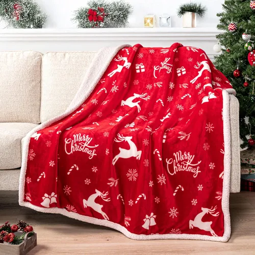 Miniatura 25 de PAVILIA Premium Manta de vellón sherpa a cuadros súper suave, acogedora, afelpada, microfibra ligera, reversible para sofá y cama, para todas