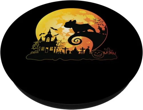Miniatura 2 de Bulldog francés con luna calabaza disfraz de Halloween PopSockets MagSafe PopGrip para iPhone