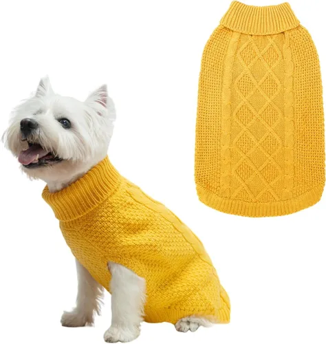 Miniatura 59 de Mihachi Suéteres para Perros Pequeños y Medianos Niña o Niño, Camisa Cálida y Suave para Perros, Abrigo para Perros para Clima Frío con Cuello