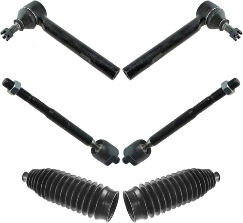 Miniatura 110 de TRQ Kit de dirección interior y exterior para lado del conductor y del pasajero delantero, con cremallera de dirección y fuelle de piñón compatible