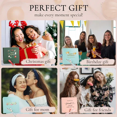 Miniatura 4 de Gifts for Women – Personalized Necklace with Birth Flower & Name Christmas Jewelry Gift for Mom, Wife, Daughter, Sister, Best Friend，Girls