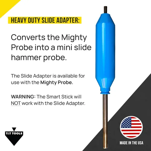 Miniatura 2 de T&T Tools - Adaptador deslizante de sonda potente resistente, adaptador de martillo deslizante de 6 pulgadas para varillas de sondeo, sonda de suelo