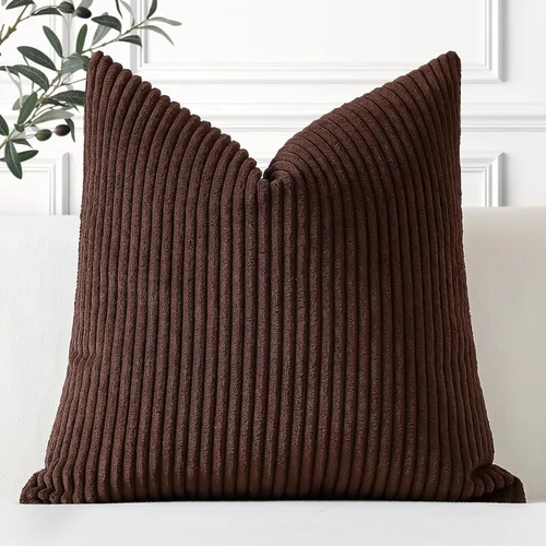 Miniatura 23 de Artscope Fundas de Almohada de Pana a Rayas Acogedoras Súper Suaves Decorativas Oblongas Fundas de Almohada Decorativa Funda de Cojín para Sofá