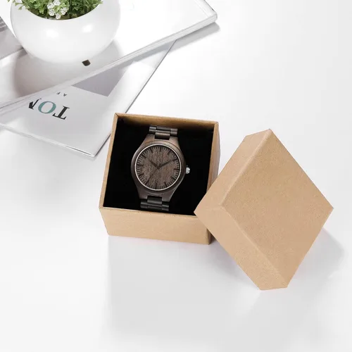 Miniatura 7 de Relojes de madera grabados para hombre hechos a mano para hombre relojes de madera para marido novio papá hijo regalos