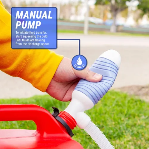 Miniatura 2 de TERA PUMP Bomba de Transferencia de Combustible Manual Duradera Sifón, Bomba de Sifón Manual para Gasolina, Diésel, Aceites Ligeros, Queroseno, Agua