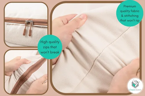 Miniatura 6 de Chaos Cleared Bolsas de almacenamiento de lona para ropa, 2 unidades, organizadores de ropa para suéteres, ropa, ropa, ropa de cama, edredón, ropa