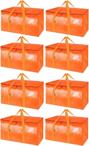 Miniatura 20 de BALEINE Paquete de 2 bolsas de mudanza de gran tamaño con asas reforzadas, bolsa de almacenamiento resistente para ropa, suministros de mudanza