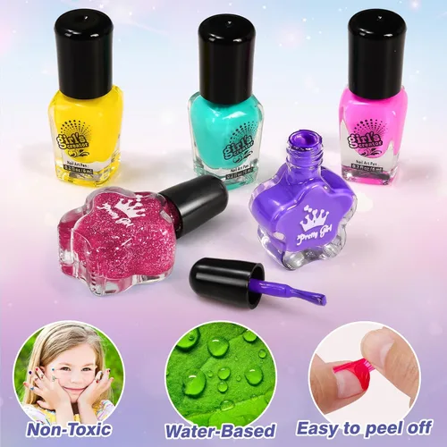 Miniatura 7 de Juego de spa de pies y uñas para niños, kit de día de spa para niñas, bañera de masaje de pies y secador de uñas, juguetes de manicura, pedicura