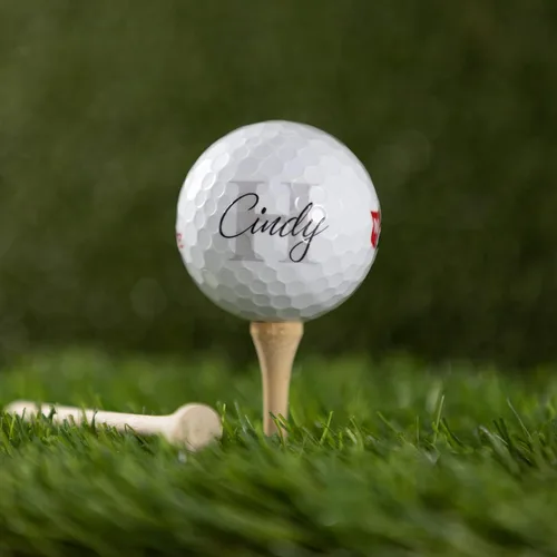 Miniatura 2 de Pelotas de golf personalizadas, manga de 3 pelotas de golf Wilson Staff Elite, diseños de monograma personalizados para añadir tu nombre e iniciales