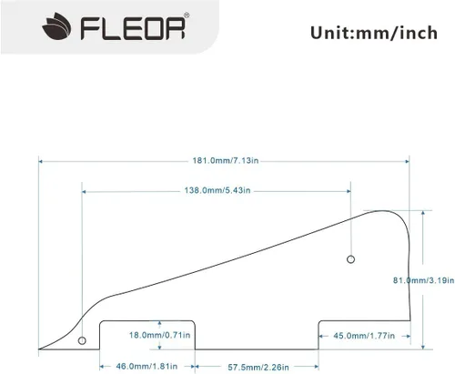 Miniatura 2 de FLEOR Juego de tornillos de placa trasera de golpeador de 1 capa, anillo de interruptor y soporte, ajuste LP Style Guitar Pickguard Reemplazo