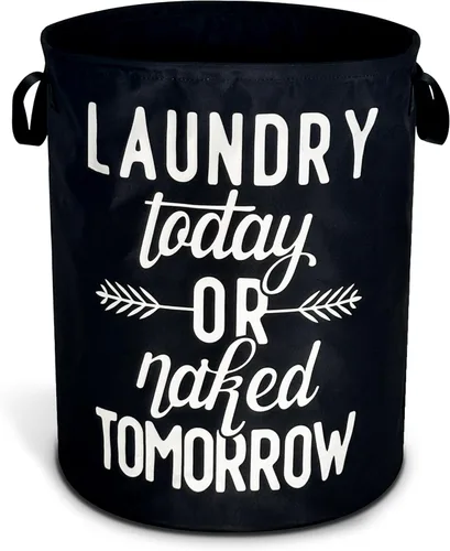 Wash Today - Cesta plegable de tela Oxford, divertida bolsa de lavandería, cesta de almacenamiento de ropa, organizador para baño, lavandería, Lavar