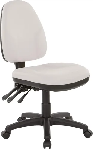 Miniatura 8 de Office Star - Silla ergonómica de oficina de doble función con respaldo acolchado ajustable y soporte lumbar integrado, sin brazos, tela de polvo