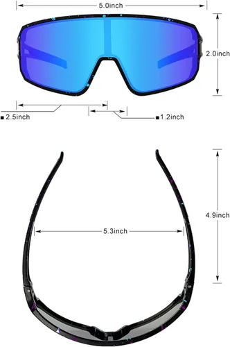 Miniatura 5 de SPOSUNE Gafas de sol polarizadas de ciclismo para hombres y mujeres, UV400, gafas deportivas para bicicleta, béisbol, correr, MTB C21