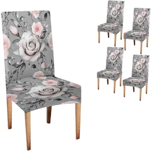 Miniatura 45 de CAPSCEOLL Fundas para Sillas De Comedor 4, Funda elástica para silla de comedor, lavable de elastano, fundas para sillas Parsons de cocina, Fundas