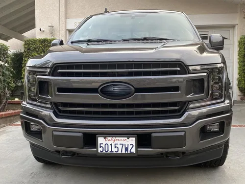 Miniatura 4 de Fit F150 Emblema de 9.5 pulgadas de superposición para parrilla delantera, portón trasero ovalado, bandera negra americana para Ford F150 2015-2021