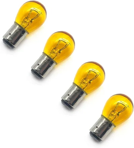 4 unids 1157 12v bombilla auto freno freno señal giro cola lámpara S8 lote (ámbar)