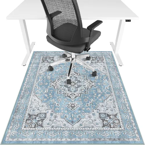 Miniatura 8 de Tapete para silla de oficina para suelo de madera dura y azulejos, 36 x 48 pulgadas, tapete resistente para silla de escritorio para suelos duros