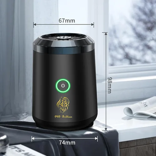 Miniatura 4 de Quemador de incienso electrónico inteligente portátil recargable por USB, quemador de incienso eléctrico, soporte de incienso musulmán árabe
