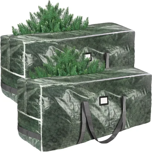 Miniatura 14 de BALEINE Bolsa de almacenamiento para árbol de Navidad de 7.5 pies, bolsa para árbol de Navidad artificial extragrande resistente con asas reforzadas
