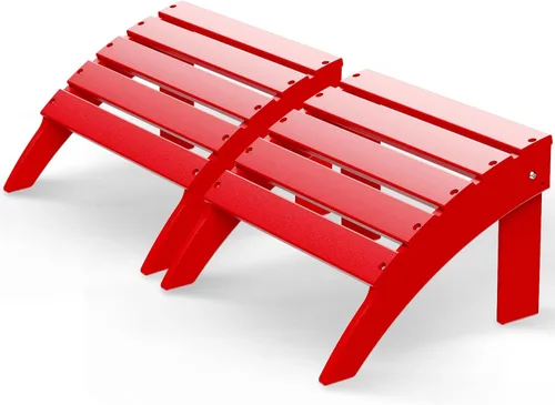 Miniatura 27 de GREENVINES Adirondack-Ottoman Plástico HDPE Reposapiés para exteriores Todo tipo de clima Reposapiés Taburete para pies Gris
