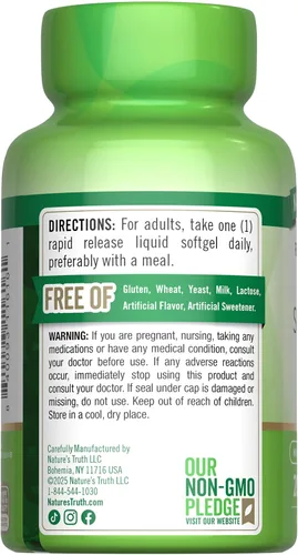 Miniatura 7 de Nature's Truth - Suplemento de zinc de 50 mg con vitamina C 200 cápsulas blandas líquidas Sin OMG y sin gluten