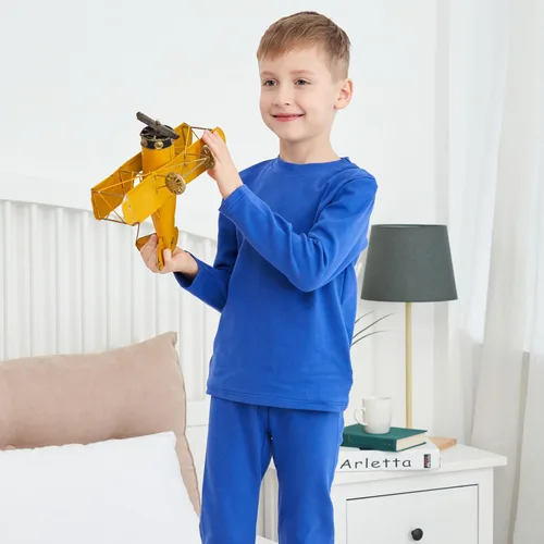 Miniatura 4 de Conjunto de ropa interior térmica para niños pequeños, pijamas largos para niños, 3-7 años