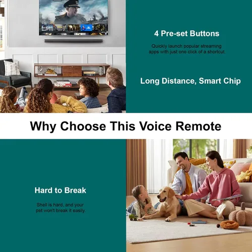 Miniatura 6 de Luyeper Control remoto de TV de repuesto para Amazon Fire Stick (4K Max, 4K, HD), Firestick 3ª generación, TV Cube e Insignia, Toshiba Smart TV