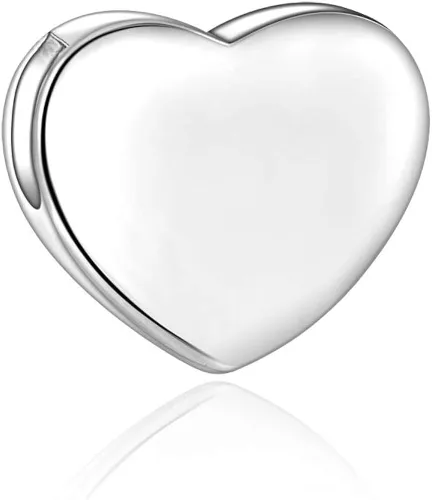 Miniatura 4 de Candyfancy Collar con colgante de corazón de plata de ley 925 para mujer cadena de caja de 180in Metal