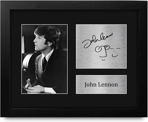 Miniatura 11 de HWC Trading John Lennon Los Beatles 40 x 30 cm (A3) Regalos Impresos Autógrafo Firmado Imagen para Fanáticos de Recuerdos Musicales - 40 x 30 cm