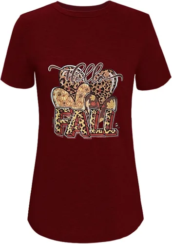 Miniatura 4 de Camiseta casual de verano con cuello redondo y manga corta para mujer ADD557